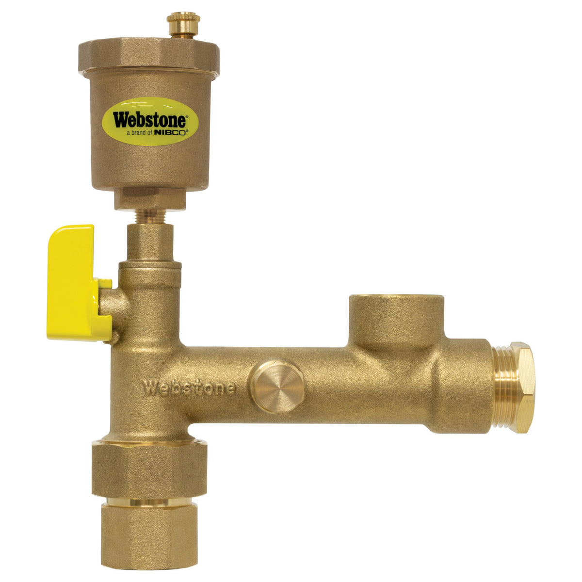 NIBCO® H-74613 H-7X61 Boiler Vent Valve, 3/4 in Nominal, Threaded End Style, 145 psi Pressure, Brass Body, Import