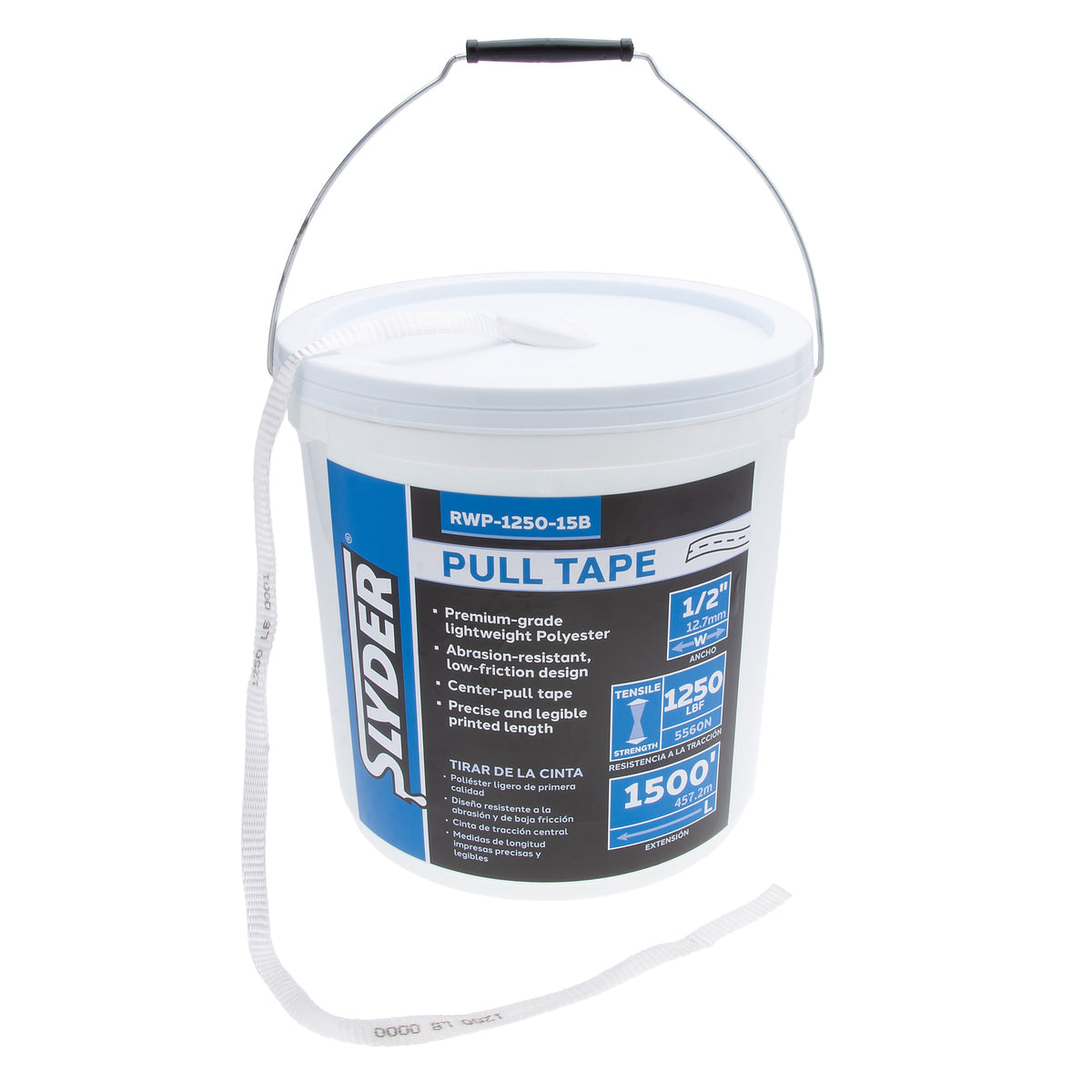 Printed Wire Pulling Tape - 1500 ft L - Polyethylene