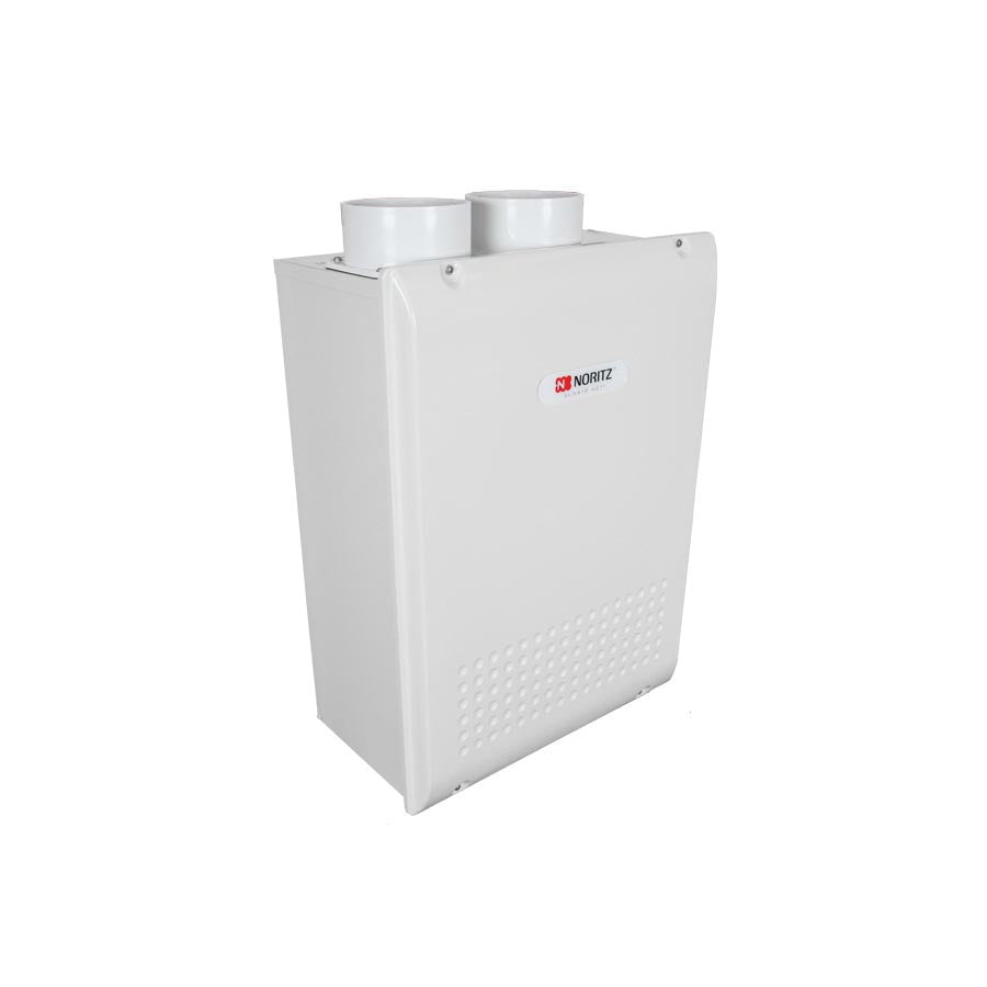 Noritz® NRC111-DV-LP Tankless Water Heater, Liquid Propane Fuel, 199900 Btu/hr Heating, Indoor/Outdoor: Indoor, Condensing, 0.5 to 11.1 gpm Flow Rate, Direct Vent, 3 in, 4 in Vent, 0.94, Residential