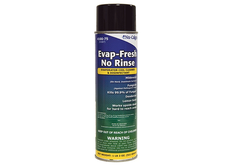 Nu-Calgon Evap-Fresh™ No Rinse® 4166-75 Coil Cleaner, 18 oz Aerosol Can, Liquid, Clear