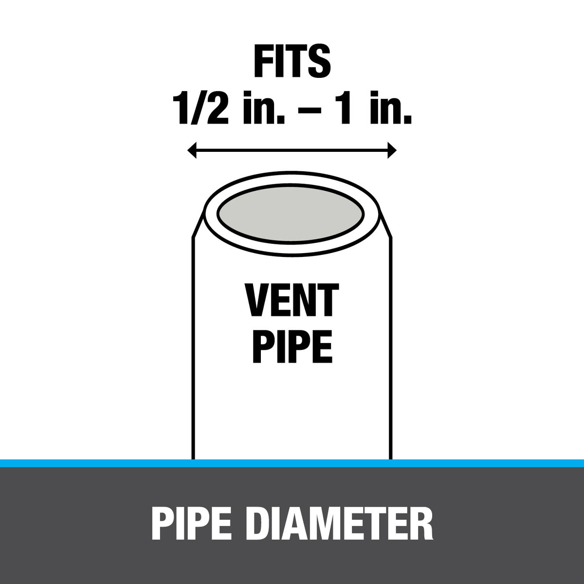 Roof Flashing - 1/2 to 1" Pipe - Steel