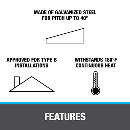 Roof Flashing - 2" Pipe - Steel