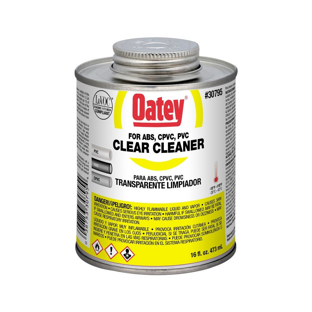 Oatey® 30795 Plastic Cleaner, 16 oz Can, Clear