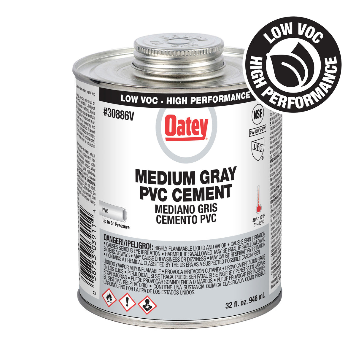 Medium Bodied PVC Cement - 32 oz Container