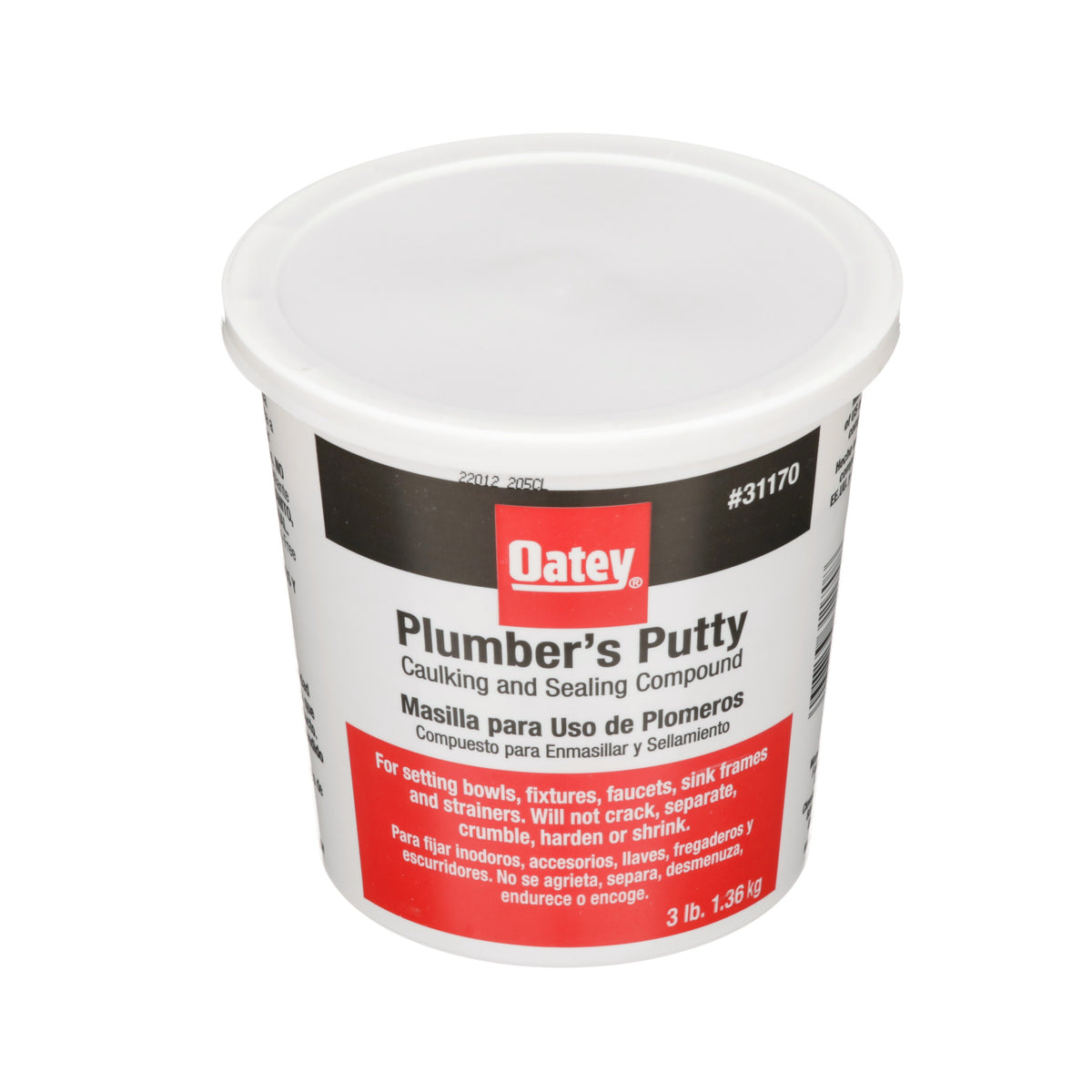 Plumber's Putty - 3 lb - Solid