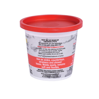 Stain-Free Plumber's Putty - Gray - 9 oz