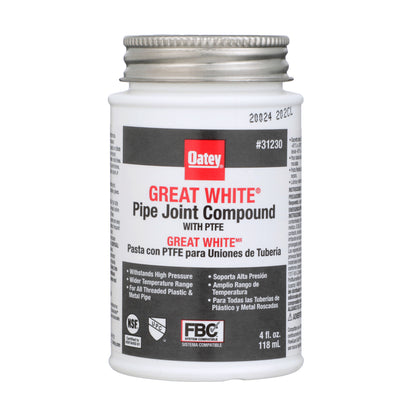 Great White Pipe Joint Compound - 4 Fl-oz Can