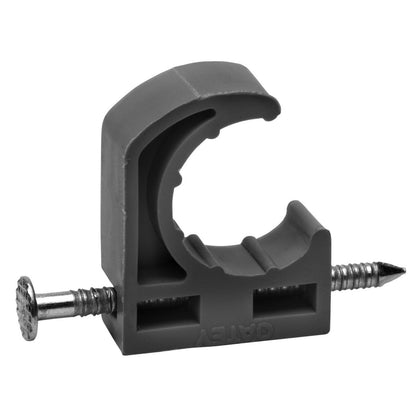 Half Pipe Clamp with Barbed Nail - 1/2" Pipe - Polypropylene