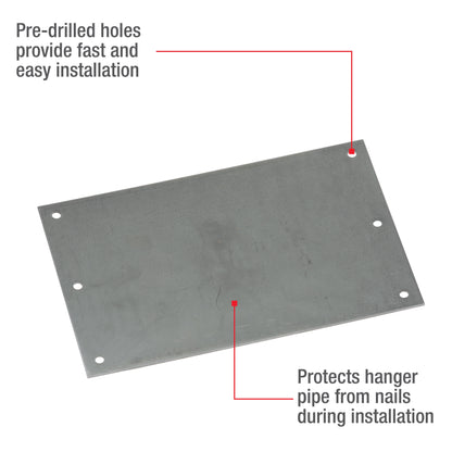 Self-Nailing Boca Plate - 8" L x 5" W - Steel