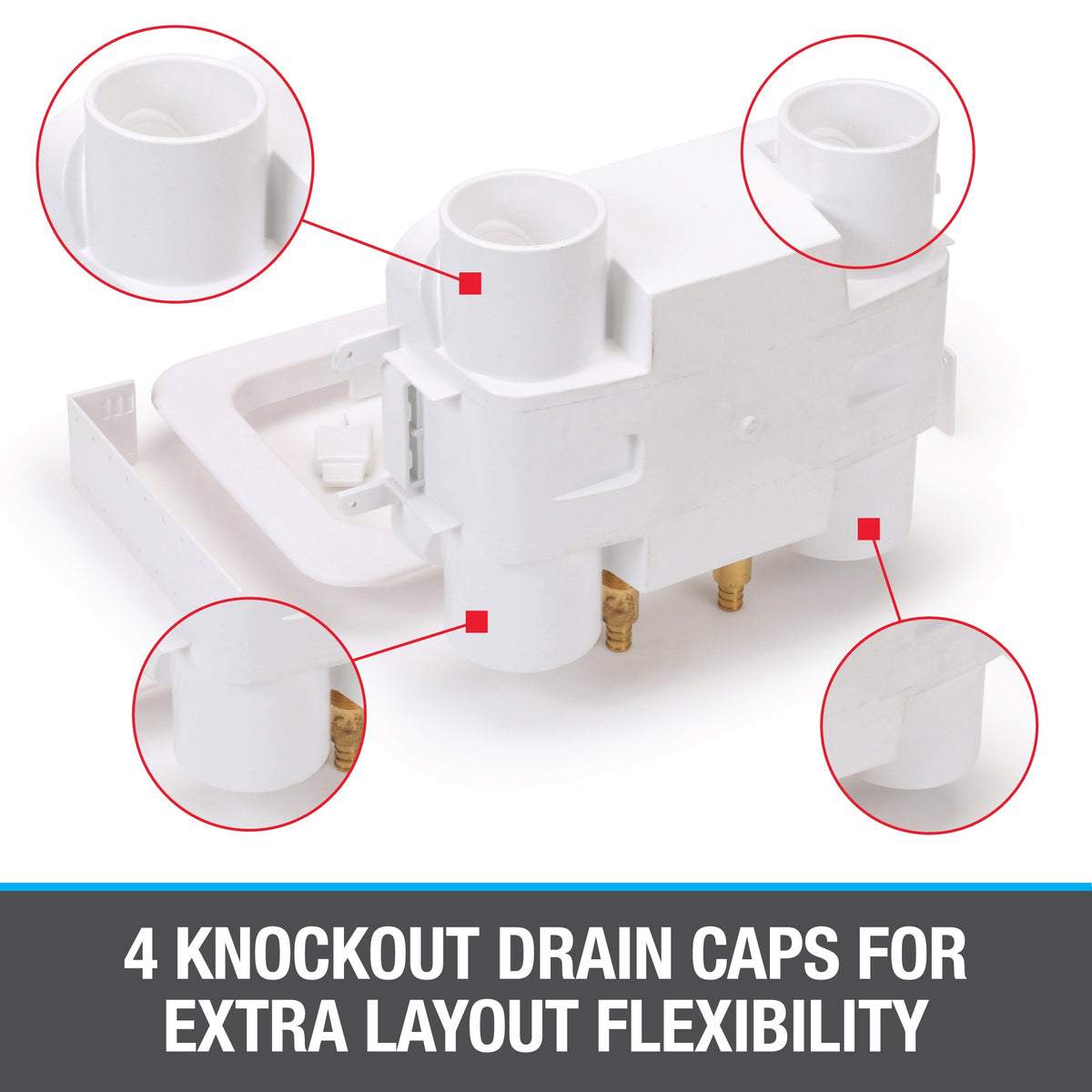 2X4 Outlet Box with Hammer - for Washing Machine - PVC