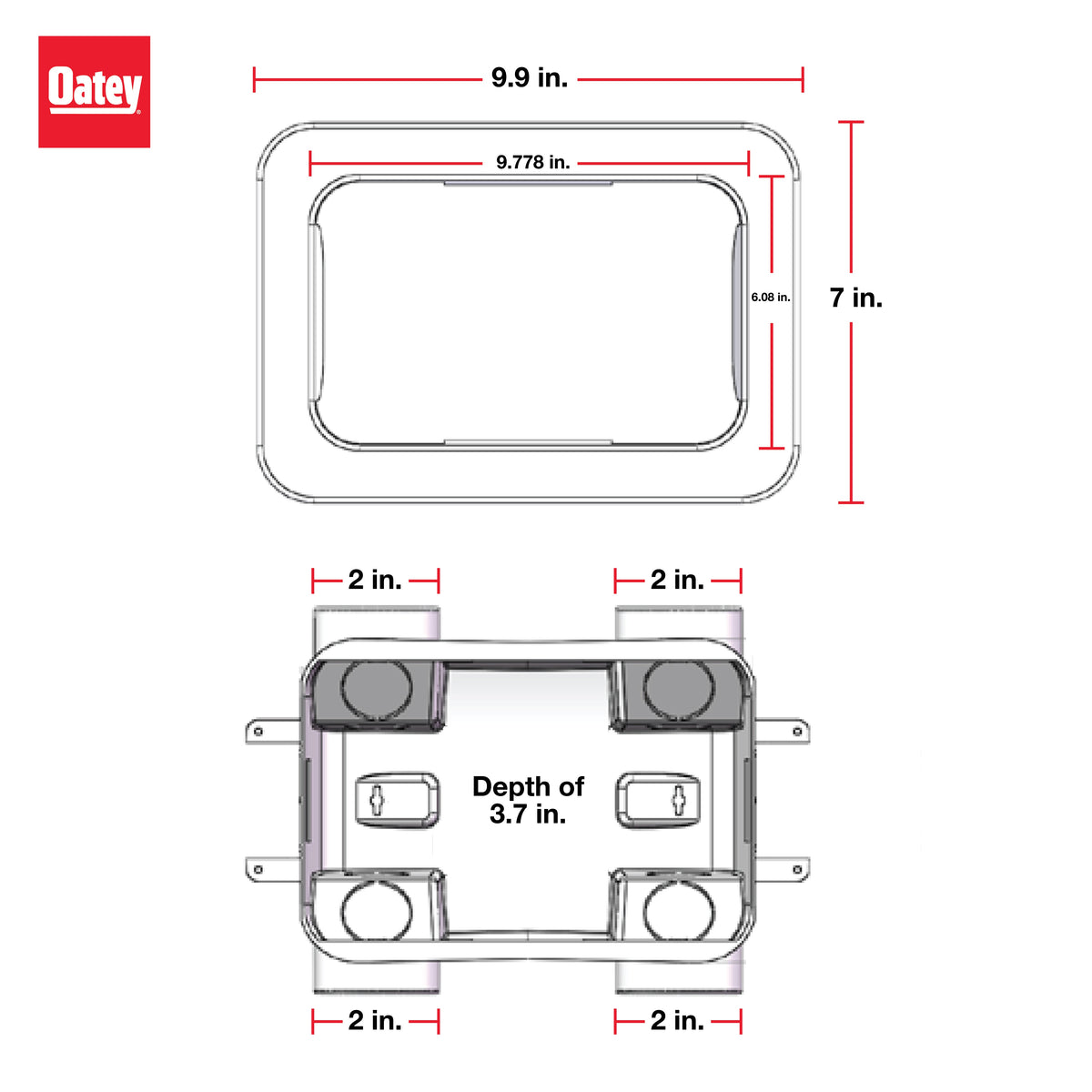 2X4 38245 Outlet Box with Hammer - PVC