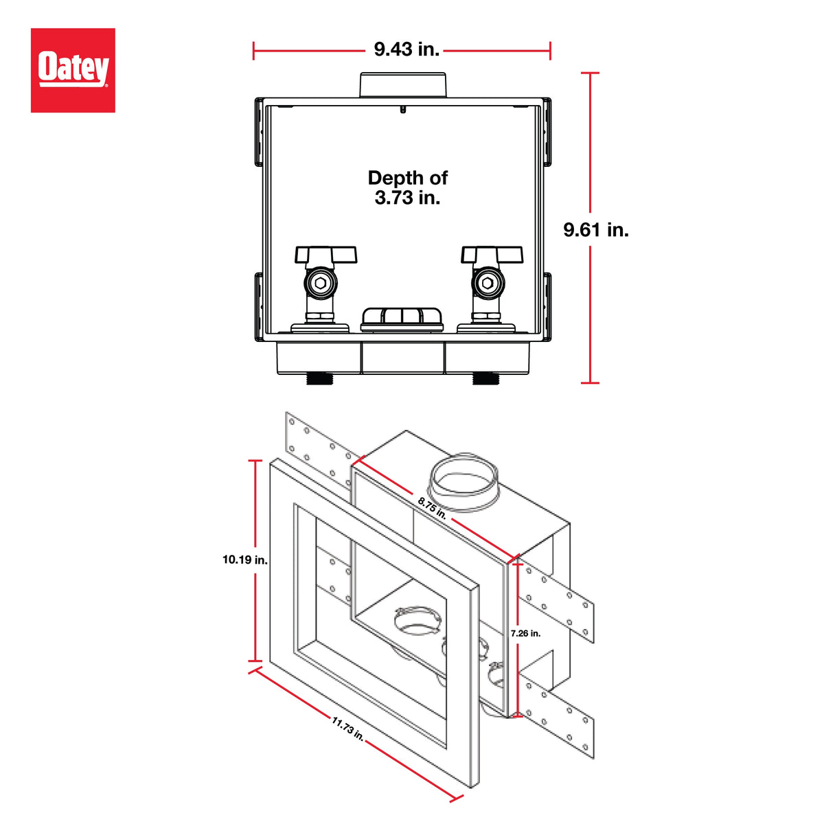 Quadtro Outlet Box without Hammer - Polystyrene