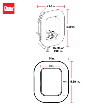 Ice Maker Outlet Box with Nails - Polystyrene