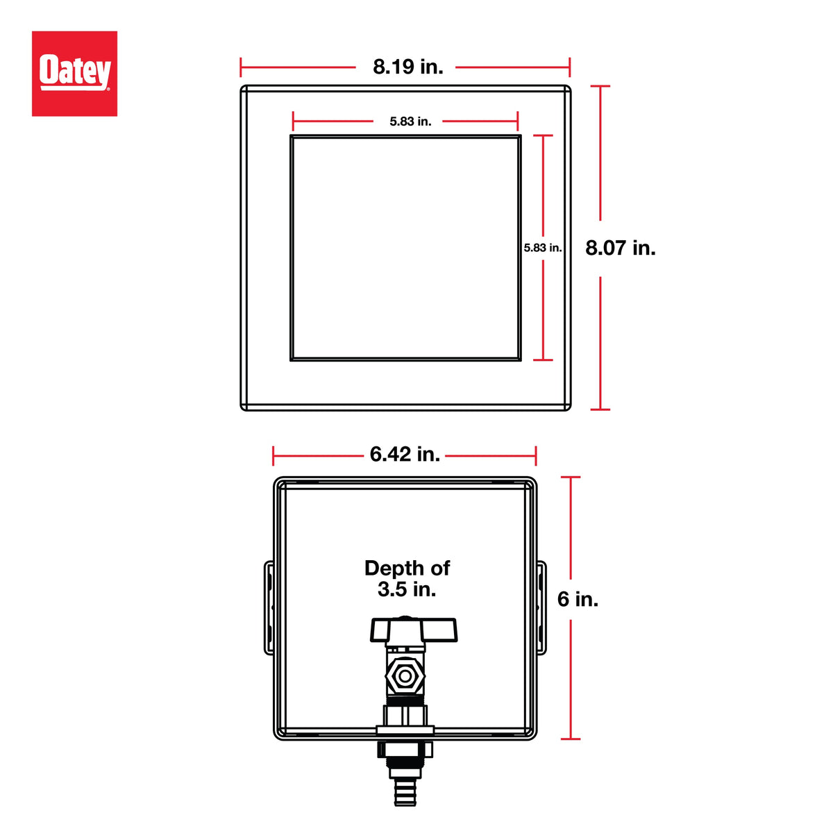 Square Ice Maker Outlet Box without Hammer - 39158