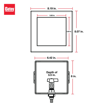 Square Plain Box - for Square Ice Maker Outlet Box