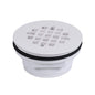 Shower Drain with Plastic Strainer - 2" - Push-On Connection