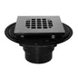 Oatey® 42250 130 Low Profile Shower Drain With Square Brushed Nickel Snap-Tite Strainer, 2 or 3 in, Solvent Weld, ABS Drain