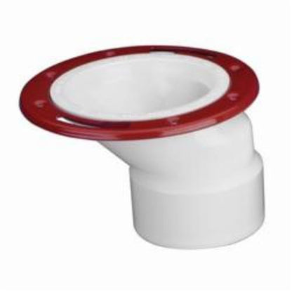 Offset Level-Fit Closet Flange with Metal Ring - Plastic/PVC