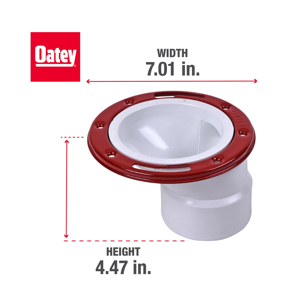 Offset Level-Fit Closet Flange with Metal Ring - Plastic/PVC