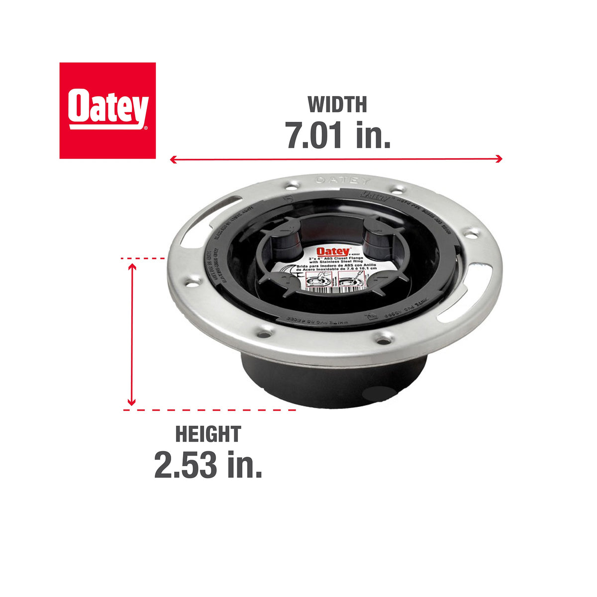 Closet Flange - 3 to 4" Pipe - ABS