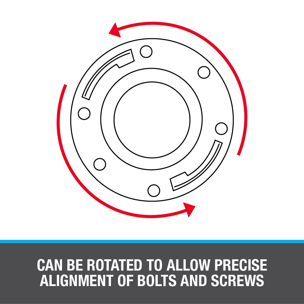 Offset Level-Fit Closet Flange with Metal Ring - Plastic/PVC