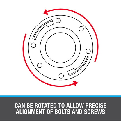 Offset Level-Fit Closet Flange with Metal Ring - Plastic/PVC