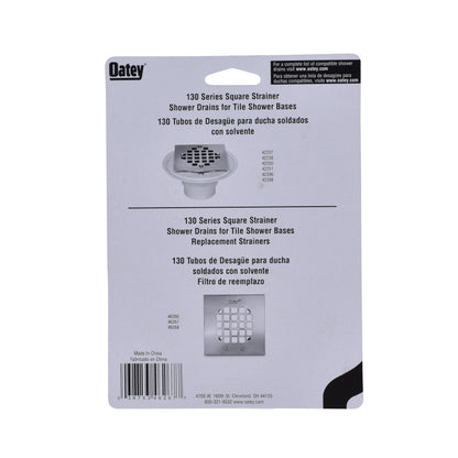 Square Snap-Tite Strainer - Stainless Steel - 4-1/4"