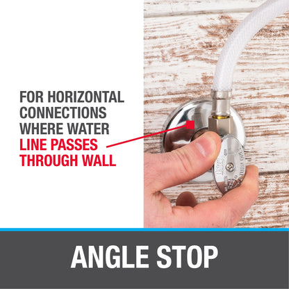 Quarter Turn Straight Stop Valve - 5/8 - Lead-Free
