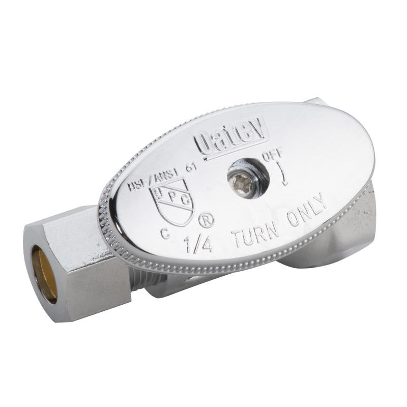 Quarter Turn Straight Stop Valve - 1/2 - Lead-Free
