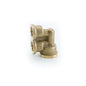 PASCO 1145 Twin Elbow, For Use With Diverter Spout, 3/4 in NPT Spout x 1/2 in NPT Inlet x 1/2 in NPT Shower, Solid Brass