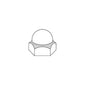 1/4" Closed Head Closet Screw Nut - Brass