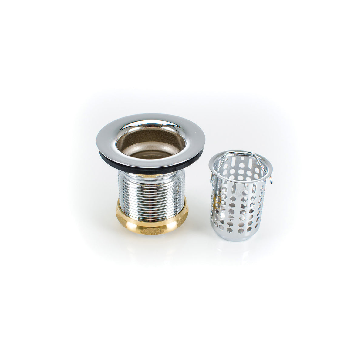 1361-Brushed Nickel Junior Basket Strainer - Stainless Steel