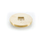 Countersunk Square Tapped Cleanout Plug - 4" - Brass