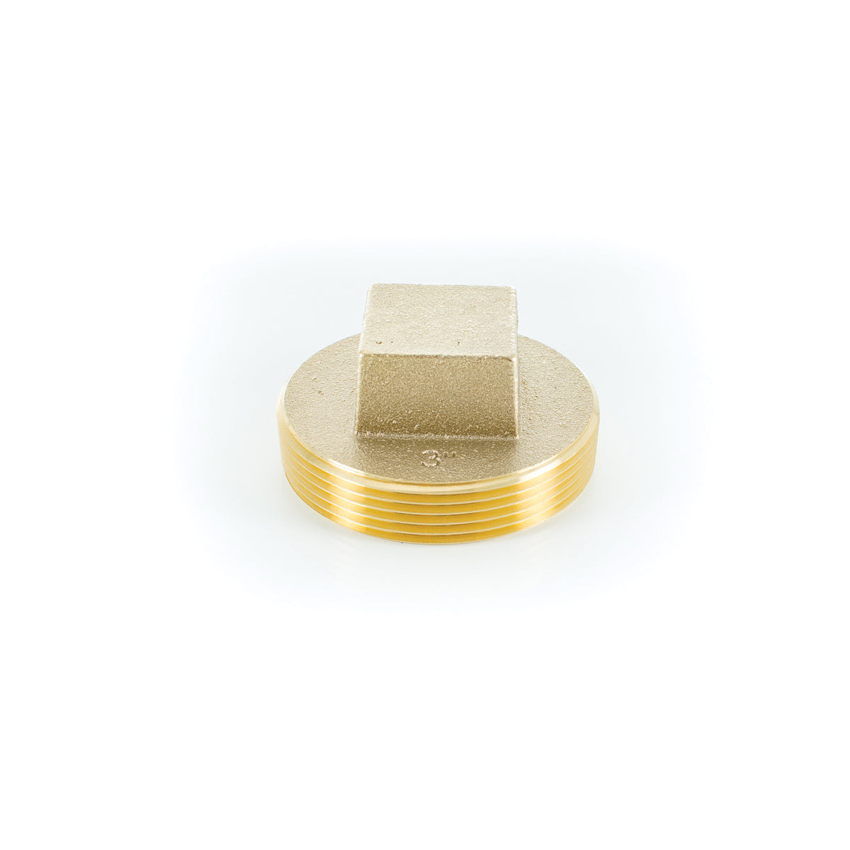 Raised Head Cleanout Plug - 3" - Brass
