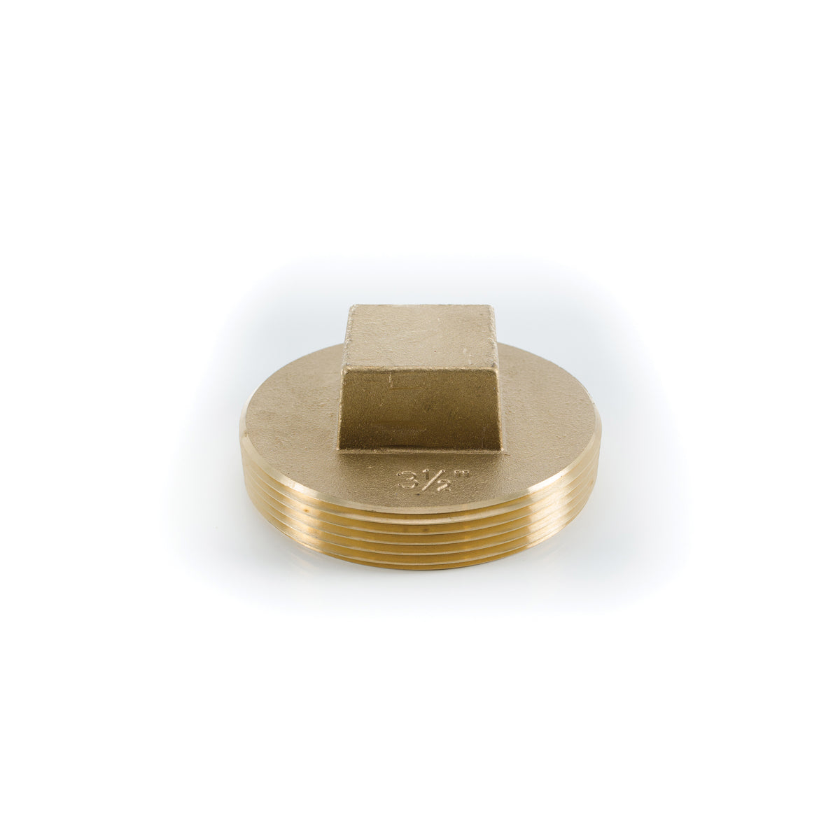 Raised Head Cleanout Plug - 3-1/2" - Brass