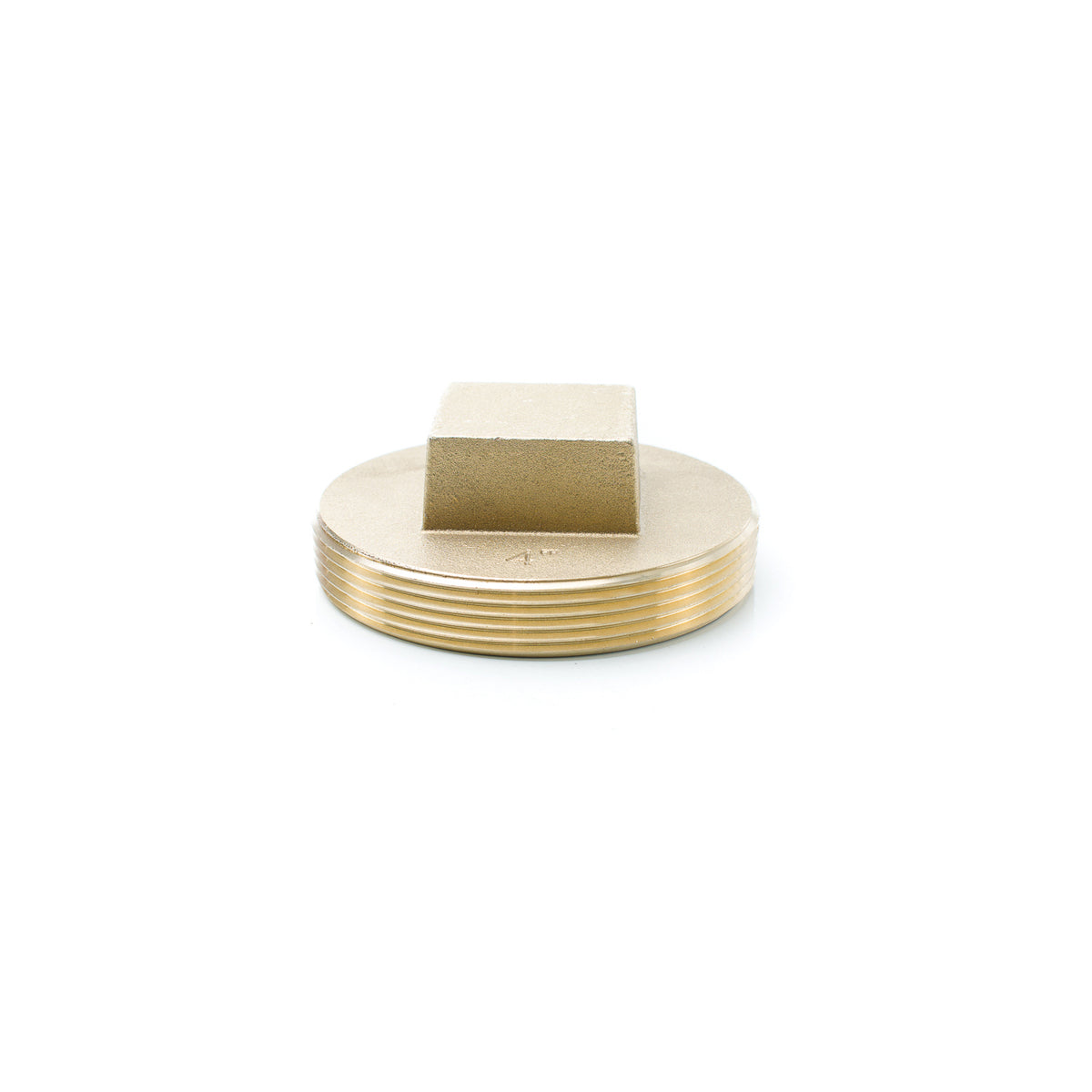 PASCO 1863 Raised Head Cleanout Plug, 4 in, Brass