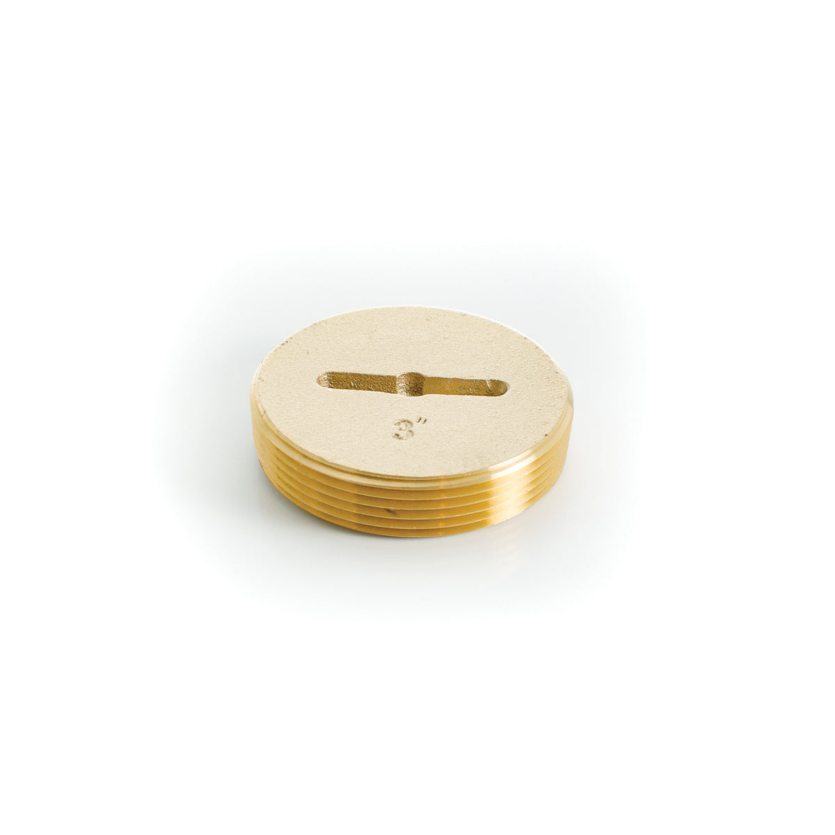 Countersunk Slot Cleanout Plug - 3" - Brass
