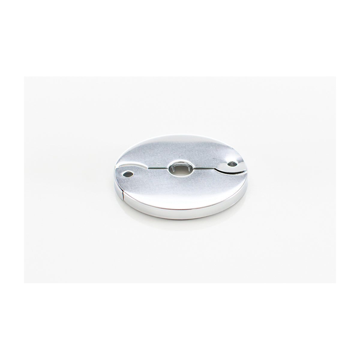 PASCO Sure Grip 2820 Economy Floor and Ceiling Plate Without Springs, 3/8 in CWT Thread, Steel, Polished Chrome