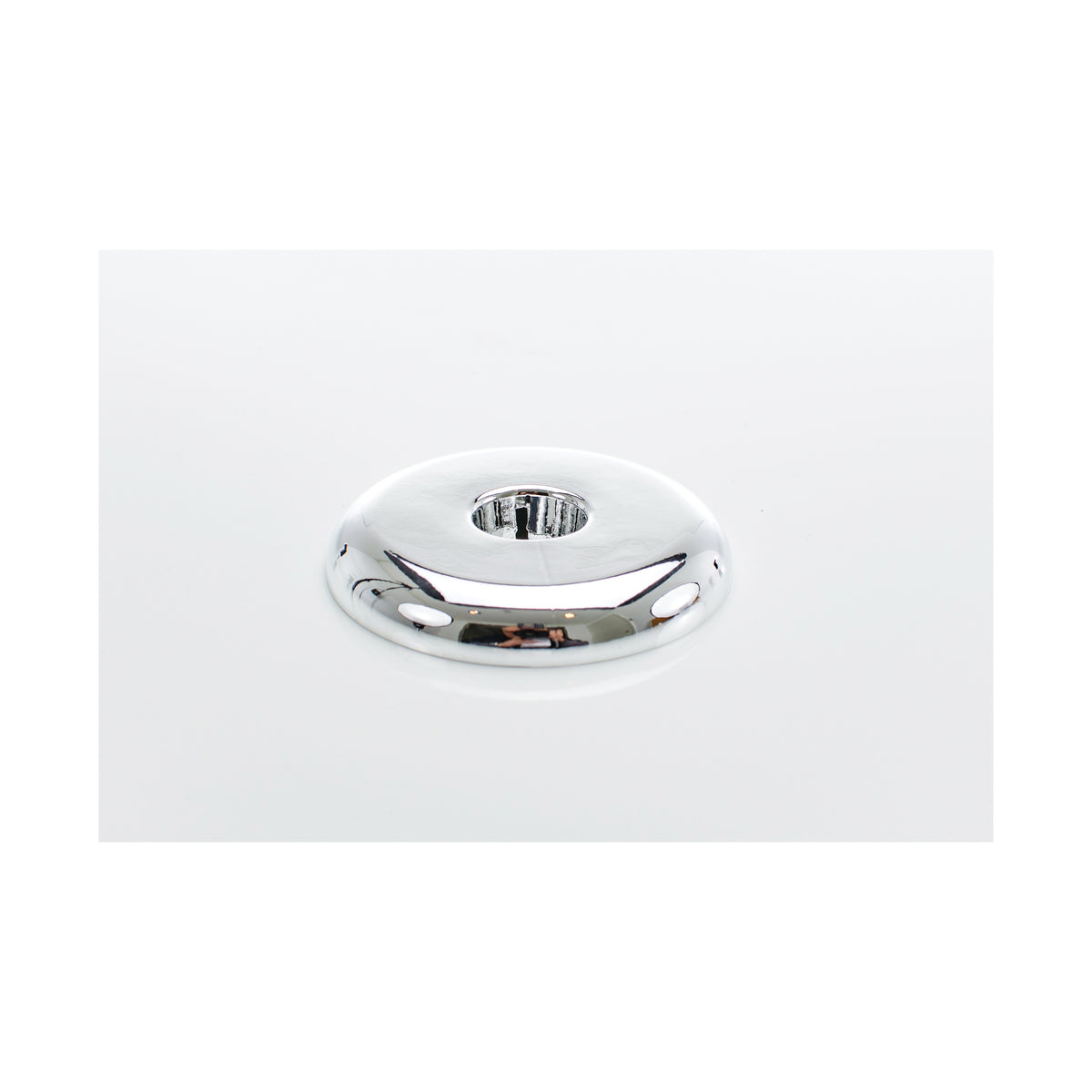 PASCO 2873 Split-One Floor and Ceiling Plate, 1/2 in CWT Thread, Plastic, Polished Chrome
