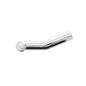 PASCO 35105 Right Short 22 deg Tubular Wall Bend Without P-Trap and Flange, 1-1/2 in Nominal, 17 ga, Brass, Polished Chrome