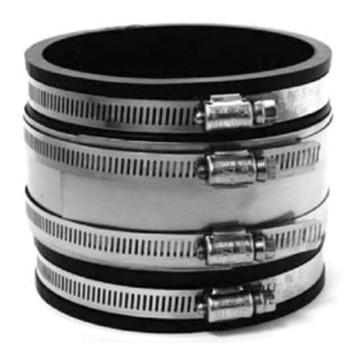 56 Series - 4" Cast Iron to Plastic Pipe Flex Coupling