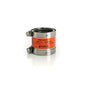 PASCO 58150CP ProSeal 58-CP Shielded Flexible Transition Coupling, 1-1/2 in Nominal, Cast Iron x Plastic/Steel/Extra-Heavy Cast Iron End Style, Stainless Steel
