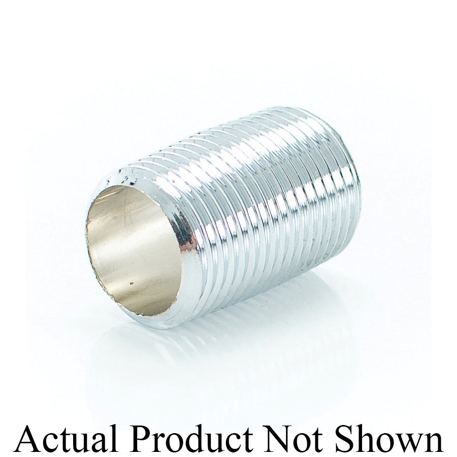 PASCO 7751-C Nipple, 1/2 in x Close L, Brass, Polished Chrome
