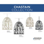 Progress Lighting® P500344-185 Chastain Pendant Light Fixture, (3) Lamps A19 Lamp, 120 V, Bleached Housing