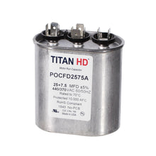 Packard POCFD2575A Titan HD Capacitor, 2575 mfd, 440/370 V AC, 50/60 Hz, Oval Shape, Domestic