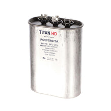 Packard POCFD8075A Titan HD Capacitor, 8075 mfd, 440/370 V AC, 50/60 Hz, Oval Shape, Domestic