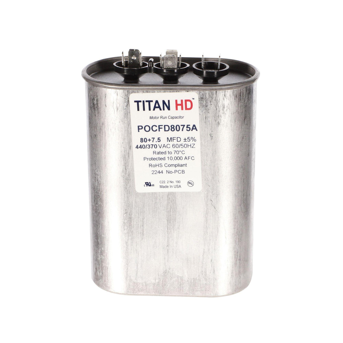 Titan Hd - Capacitor - 440/370 V AC - 8075 Mfd