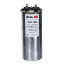 Packard PRCF75A Titan HD Capacitor, 75 mfd, 440/370 V AC, 50/60 Hz, Round Shape, Domestic