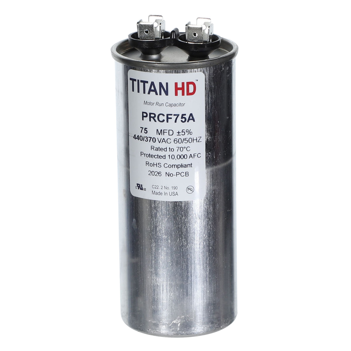 Titan Hd - Capacitor - 440/370 V AC - 75 Mfd