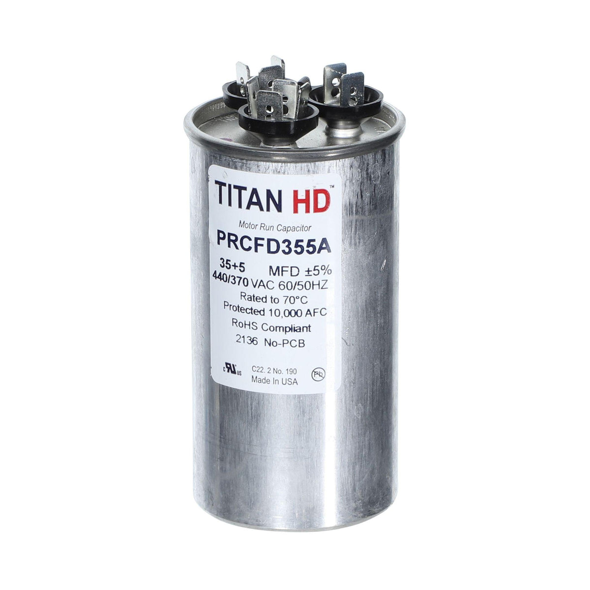 Titan Hd - Capacitor - 370, 440 V AC - 70/5 Uf